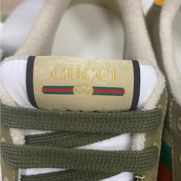 Gucci Olive and Mustard Sneakers - Picture 6 of 8